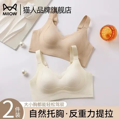 猫人粉底液内衣女小胸聚拢无钢圈无痕隐形收副乳防下垂文胸罩夏季商品大图