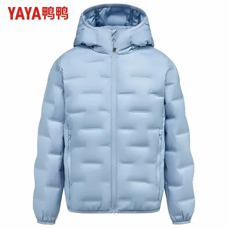 鸭鸭秋冬轻薄羽绒服男短款连帽时尚百搭拒水抗菌保暖外套男女同款图片