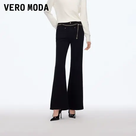 Vero Moda牛仔裤2025秋冬新款含棉高腰双口袋微喇裤325432022图片