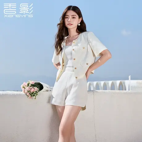 香影法式小香风短外套女薄款2023夏装新款高级感气质名媛短袖上衣图片