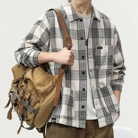 高端上档次衬衣潮流衬衣男装长袖百搭高级感长袖衬衫男款图片