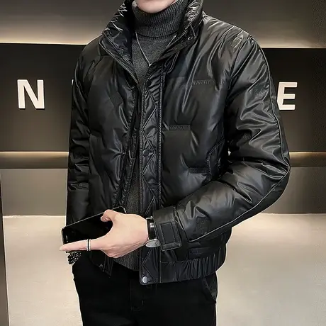 冬季时尚休闲立领加厚保暖棉服轻熟个性机车潮牌潮流棉袄棉衣外套商品大图