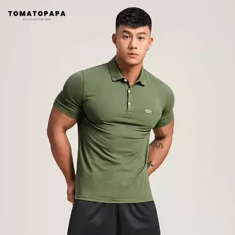 TOMATOPAPA原创夏季商务polo衫时尚休闲青年修身保罗纯色多色衫男商品大图