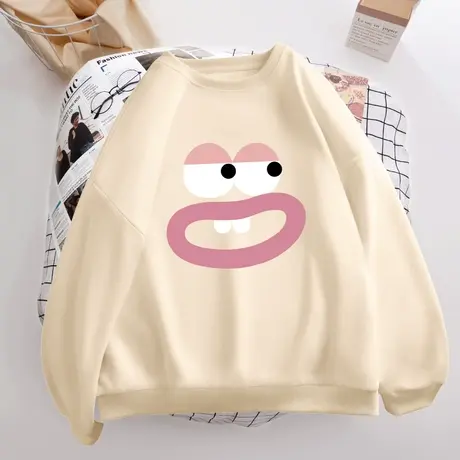 圆领卫衣女2023新款爆款宽松女装上衣秋季薄款小众设计感早秋外套商品大图