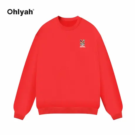 Ohlyah兔年本命年衣服女装2023新款情侣装冬季红色兔子卫衣外套装商品大图