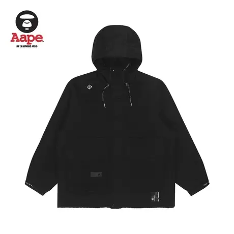 Aape旗舰店男装秋冬猿颜刺绣印花抽绳休闲连帽夹克外套7456XXH商品大图