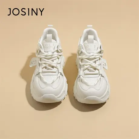 Josiny/卓诗尼2024春季新款运动休闲鞋厚底时尚爆款炸街老爹鞋女商品大图