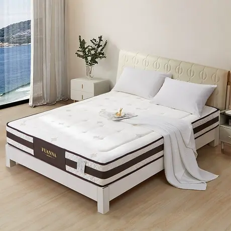 【线下同款】富安娜床垫抗菌防螨乳胶静音弹簧床垫家用偏软席梦思商品大图