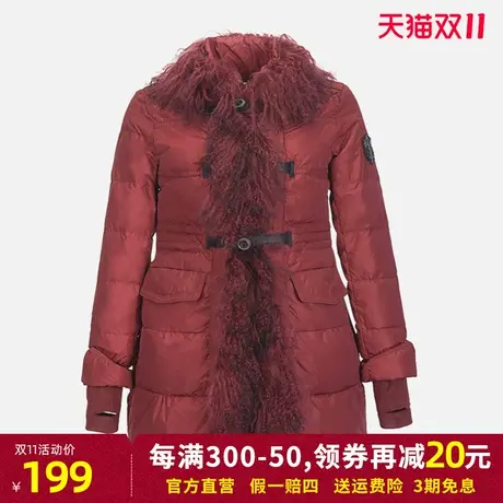 断码清仓LINC金羽杰羽绒服女中长款旧款反季带毛领女款面包服商品大图