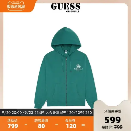 GUESS Originals x 88rising23胶囊系列新秋男士拉链开衫连帽卫衣商品大图