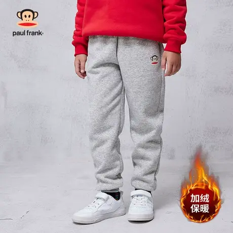 大嘴猴童装儿童加绒裤男童2023秋冬新品中大童卫裤女童休闲运动裤商品大图
