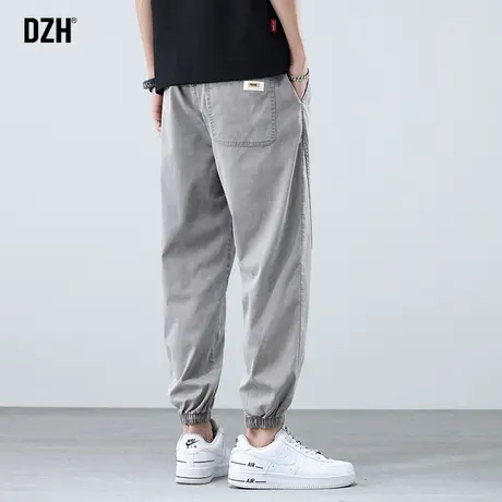 男士浅灰色休闲裤男夏季薄款束脚工装裤宽松裤子2023新款百搭长裤商品大图