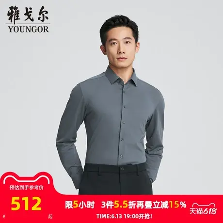 【商场同款】雅戈尔男士长袖衬衫春秋新款官方商务休闲长袖衬衫男商品大图