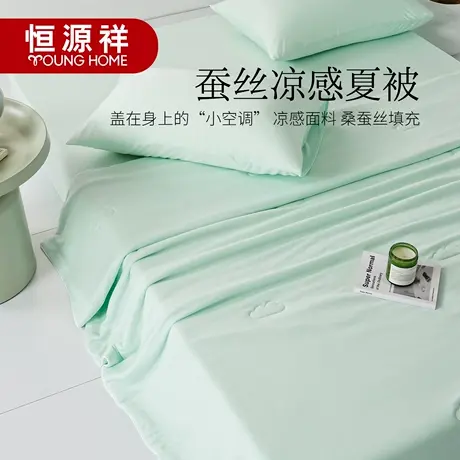 恒源祥高级感双面凉感空调被PE锦纶冰丝夏凉被可机洗夏季薄款被子商品大图