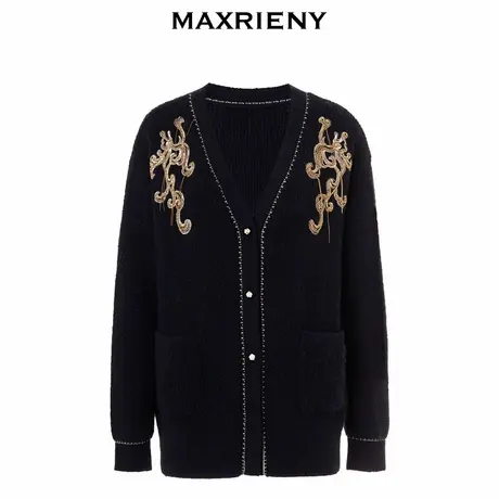 【奥莱】MAXRIENY奢华巴洛克龙图腾刺绣钉珠外套款开衫图片