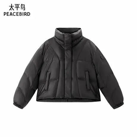太平鸟立领艺术绗缝泡芙羽绒服图片