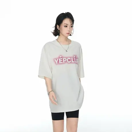 YEP2025夏季新款潮牌字母印花T恤纯棉潮酷短袖宽松ins风半袖上衣商品大图