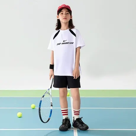 回力男童短袖运动T恤2025儿童中大童凉感夏季速干衣网球训练服PL图片