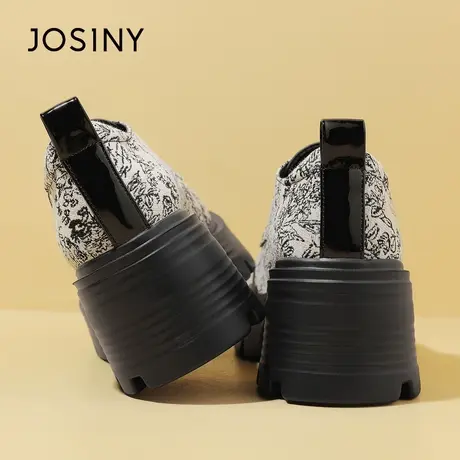 【JOSINY】南山烟雨~松糕厚底乐福鞋女夏季新中式百搭国风女鞋子商品大图
