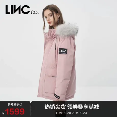 LINCCHIC金羽杰羽绒服男女同款鹅绒派克中长款羽绒服女N22803271图片