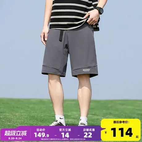 唐狮2025夏季新款休闲短裤男工装裤宽松灰色时尚薄款运动五分中裤商品大图