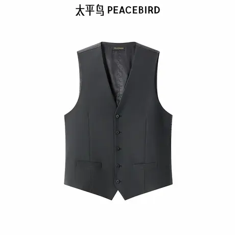 【商场同款】太平鸟男装西装马甲秋季新款时尚无袖背心B1BGE3X13商品大图