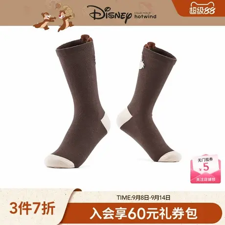 【迪士尼系列】热风2025年秋季新款女士奇奇蒂蒂趣味高帮袜-DSN商品大图