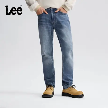 【张凌赫代言】Lee25秋冬新726标准中腰直筒五袋款中蓝色男牛仔裤商品大图