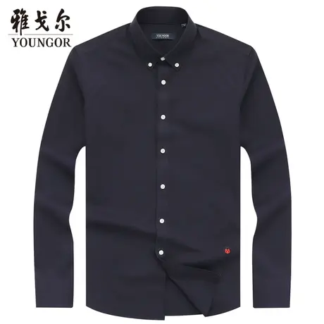 雅戈尔奥莱 男装长袖衬衫商务休闲中青年衬衣商品大图