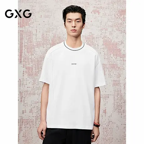 [商场同款]GXG男装圆领T恤撞色明线短袖针织25夏新品G25X442102图片
