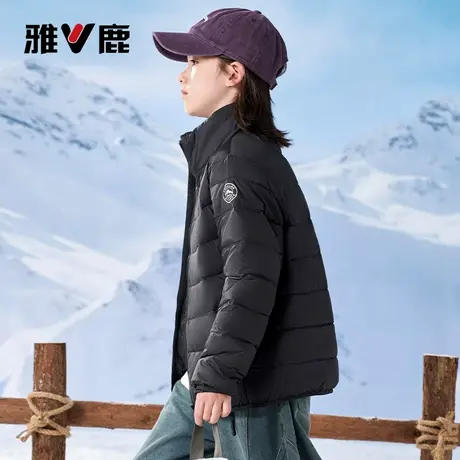 雅鹿儿童轻薄羽绒服短款男童女童中大童宝宝秋冬薄款超轻冬装外套商品大图