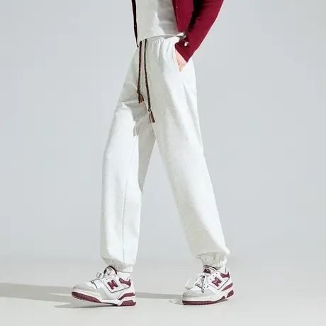 唐狮加绒运动裤女春季新款宽松休闲裤三针五线加厚束脚卫裤TD图片