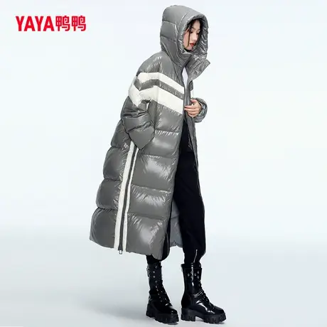 zx直播间鸭鸭羽绒服女2023年秋冬新款长款加厚连帽韩版外套图片