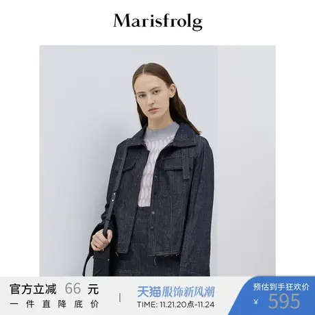 【亚麻系列】玛丝菲尔亚麻短外套女装春季新款时尚气质休闲外套商品大图