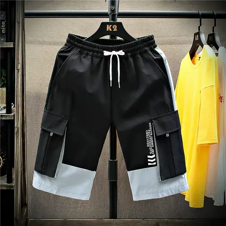 短裤男士2023年夏季薄款潮流宽松潮牌五分外穿休闲运动工装中裤子商品大图