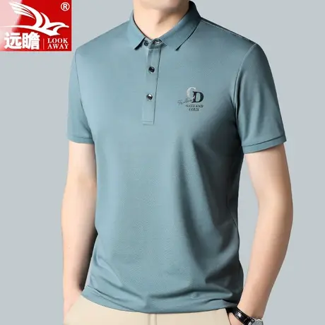 夏天短袖t恤男夏季薄款2022新款男士翻领宽松男装百搭潮流polo衫商品大图