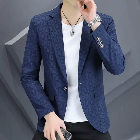 新款春秋季西服男士青年修身小西装正装单西上衣外套男休闲西服帅图片