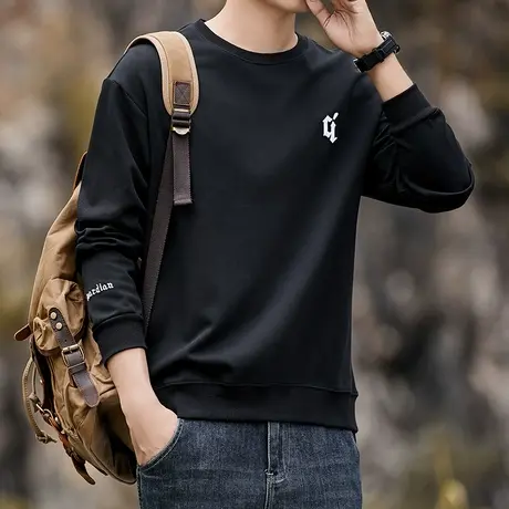 百搭男士卫衣秋季潮牌长袖卫衣男装多色加绒可选潮流时尚男士卫衣商品大图