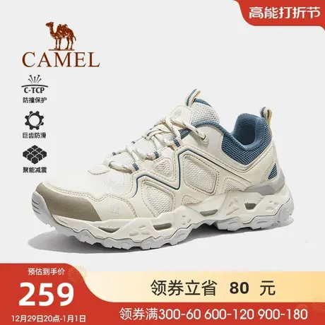 骆驼登山鞋女士2023春季新款透气户外鞋防滑耐磨运动低帮徒步鞋女图片