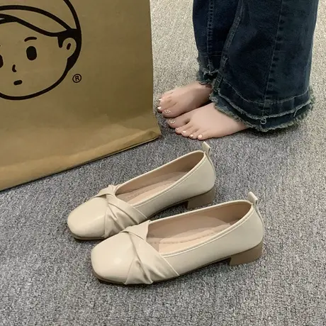 玛丽珍晚晚风温柔软底瓢鞋单鞋夏2024春秋奶奶百搭平底休闲女鞋子商品大图