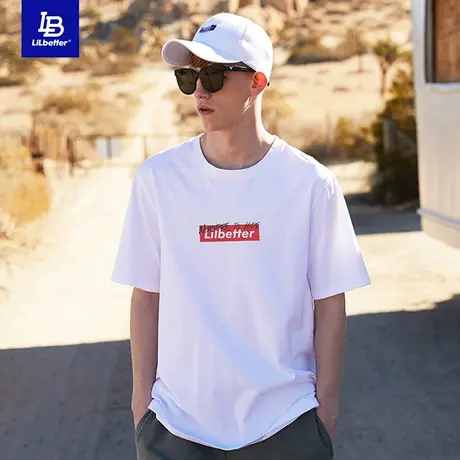Lilbetter男士短袖T恤2024新款夏季男装体恤男生潮牌上衣纯棉半袖商品大图