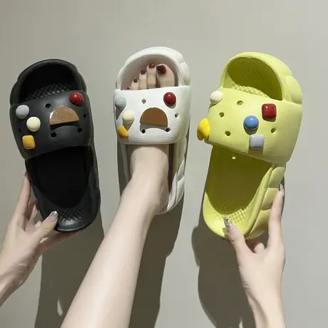 凉拖鞋女外穿2024新款夏季时尚室内家居浴室洗澡防滑拖鞋女踩屎感商品大图