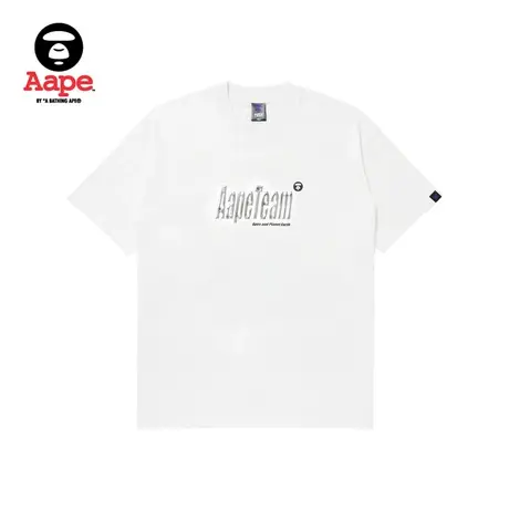 Aape旗舰店男装春夏立体反光字母猿颜印花潮流短袖T恤1284XXK商品大图