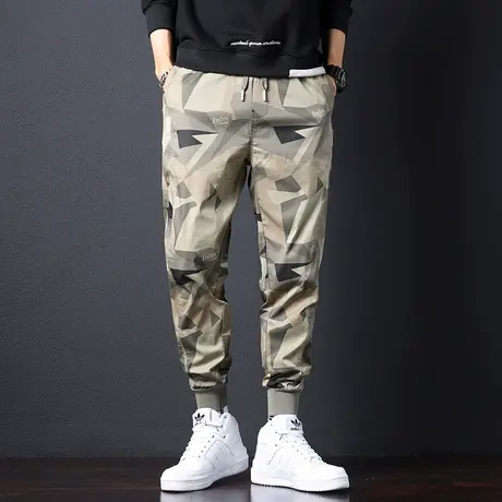 2023新款夏季爆款迷彩裤子男休闲裤潮牌束脚男士裤子运动裤卫裤商品大图
