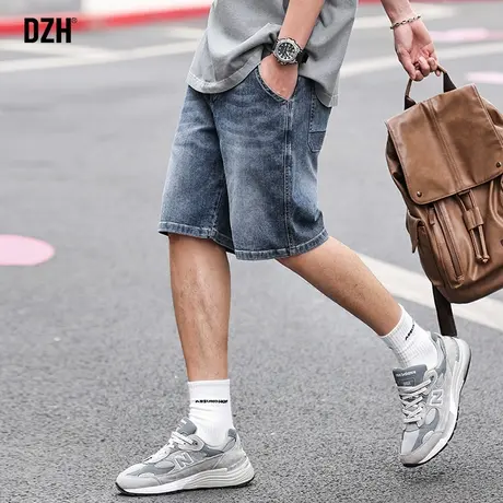 男士5分牛仔短裤男款运动潮牌男裤夏季薄款2023年新款大码五分裤商品大图