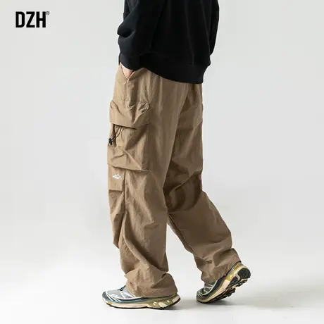 男士冲锋裤机能裤美式工装裤男秋款裤子宽松直筒2023新款降落伞裤图片