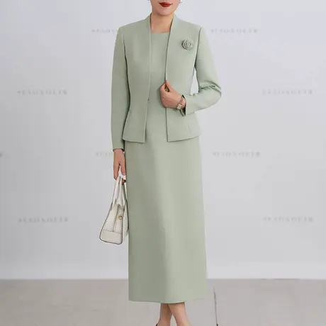 职业西装套装女正装高级感2025春季新款时尚气质通勤修身两件套裙图片