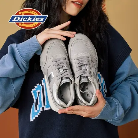 Dickies休闲运动鞋女2025春季新款银灰跑步鞋复古软底德训鞋子女商品大图