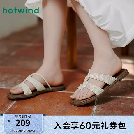 热风复古凉拖女款2025年夏季新款罗马凉鞋外穿休闲拖鞋时尚一字拖图片