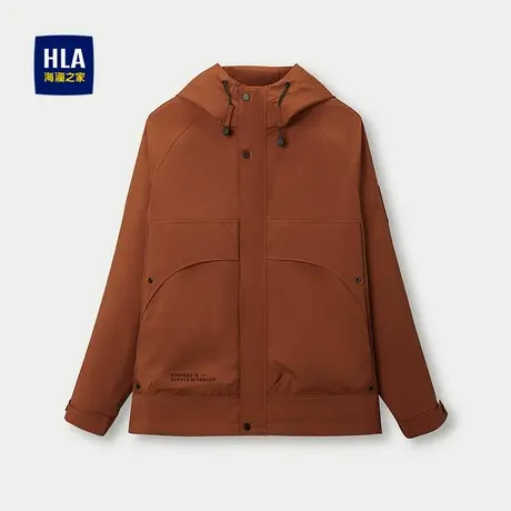 HLA/海澜之家磁吸拉链夹克25秋新款连帽时尚户外工装风休闲外套男图片